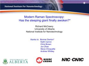 Modern Raman Spectroscopy: Has the Sleeping Giant Finally Awoken?*