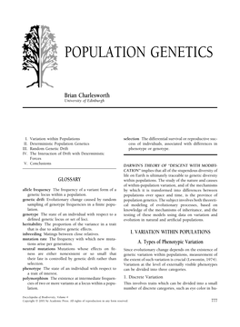 Population Genetics