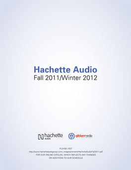 Hachette Audio Fall 2011/Winter 2012