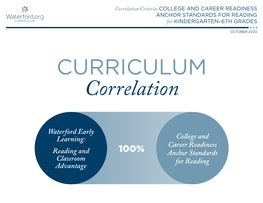 College and Career Readiness K-6 Correlation Waterford