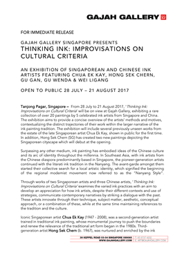 Thinking Ink: Improvisations on Cultural Criteria