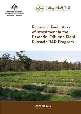 Economic Evaluation of Investment in the Essential Oils and Plant Extracts R&D Program
