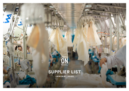 SUPPLIER LIST JANUARY 2020 Cotton on Group - Supplier List 2