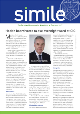 Health Board Votes to Axe Overnight Ward at CIC