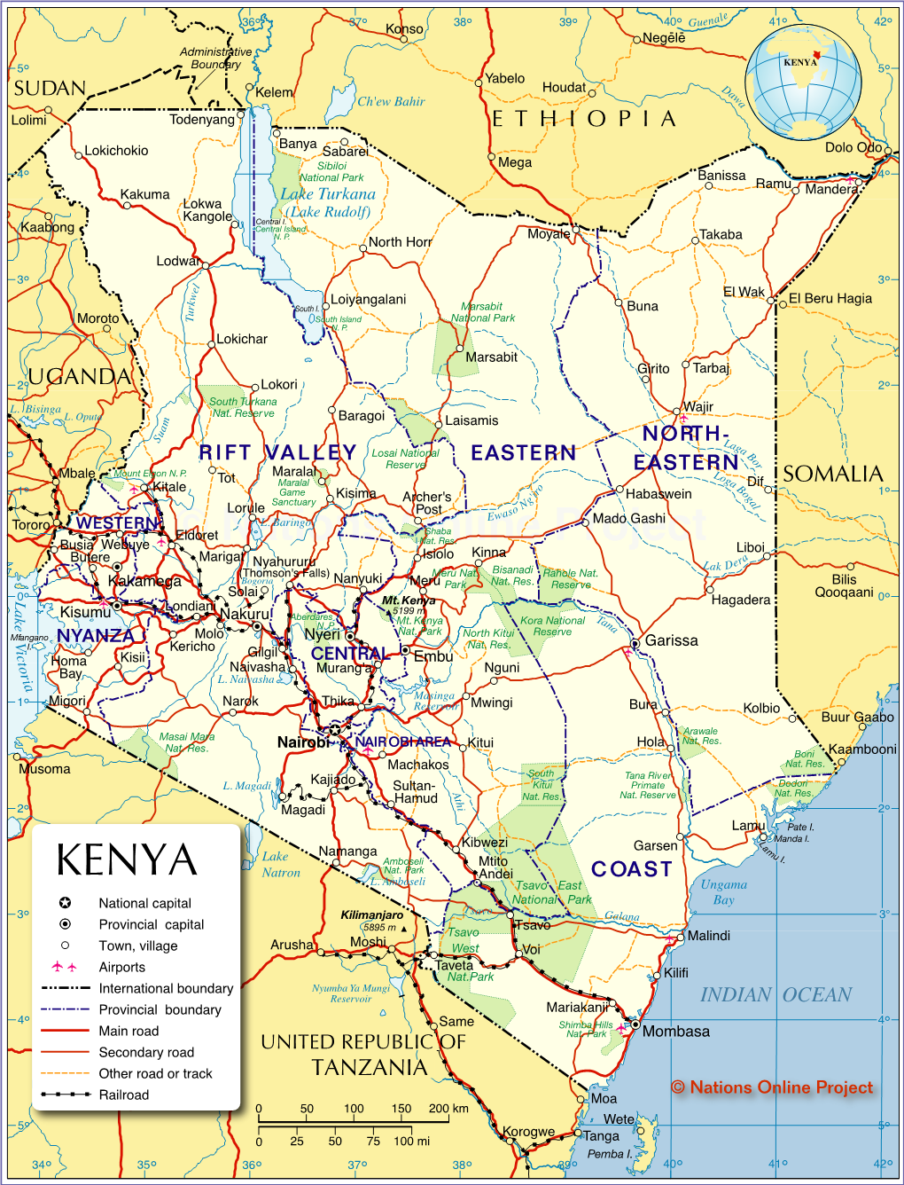 Political Map of Kenya - DocsLib