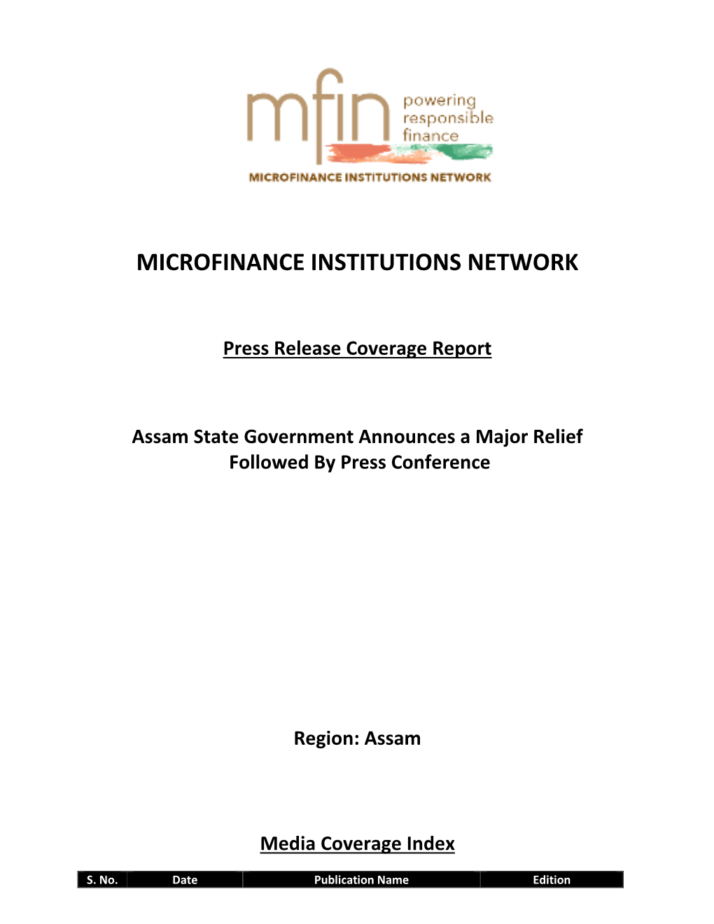 Microfinance Institutions Network