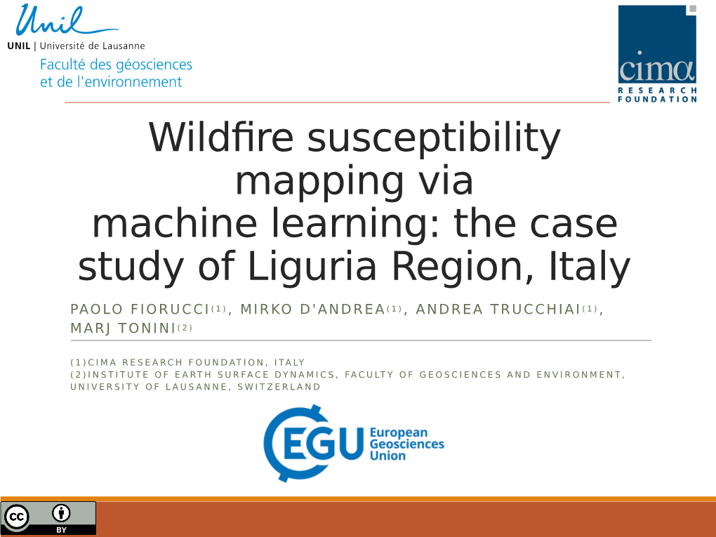 Wildfire Susceptibility Mapping in Liguria (Italy). Comparison of Statistical Driven Partitioning and Machine Learning Approach