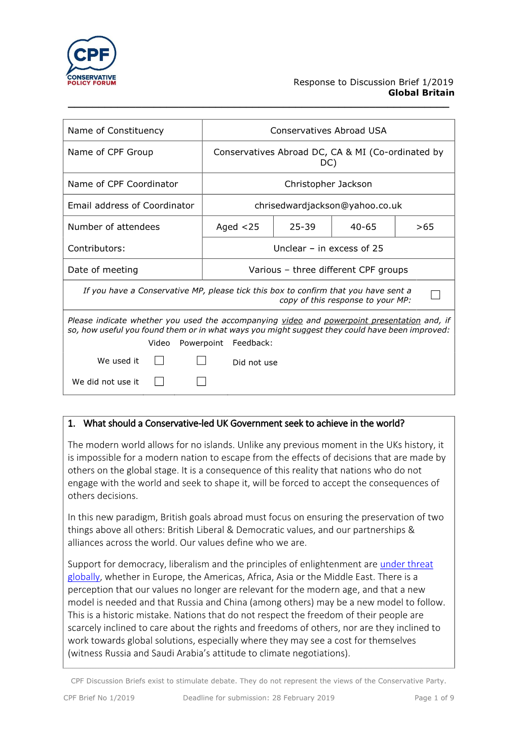 CPF Paper Response