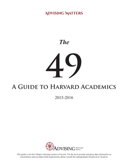 A Guide to Harvard Academics