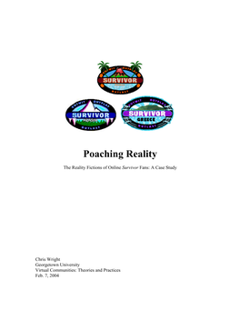 4. Poaching Reality: an Online Study