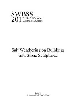 Salt Weathering on Buildings and Stone Sculptures