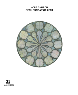Hope Church Fifth Sunday of Lent 21