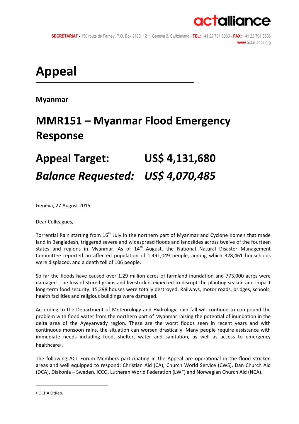 Appeals MMR151 Myanmar Fl