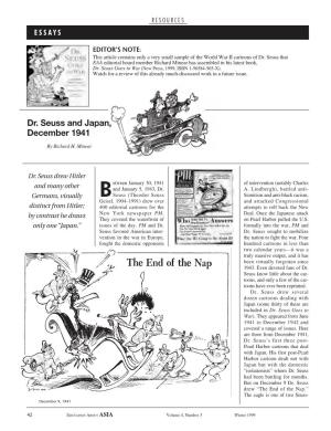 Dr. Seuss and Japan, December 1941