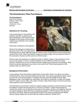 The Entombment, Peter Paul Rubens
