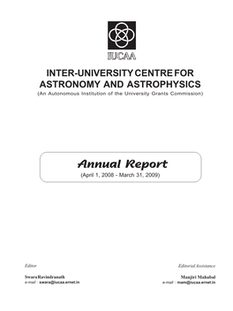 Annual Report (April 1, 2008 - March 31, 2009)