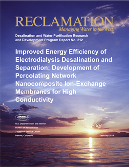 Improved Energy Efficiency of Electrodialysis Desalination And