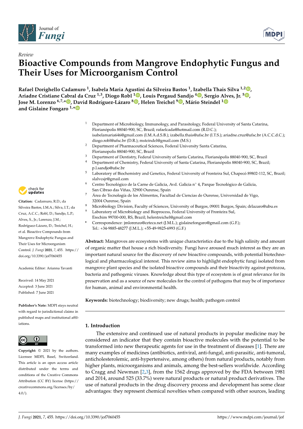 Bioactive Compounds From Mangrove Endophytic Fungus And Their Uses For ...