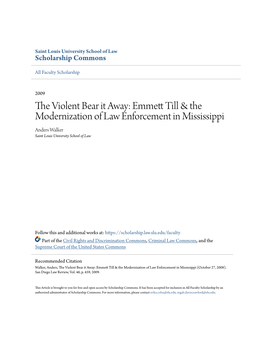 Emmett Till & the Modernization of Law