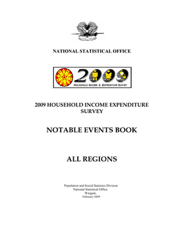 Notable Events Book All Regions