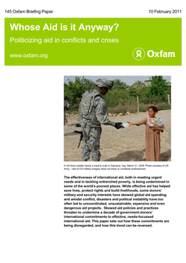 Whose Aid Is It Anyway? Politicizing Aid in Conflicts and Crises