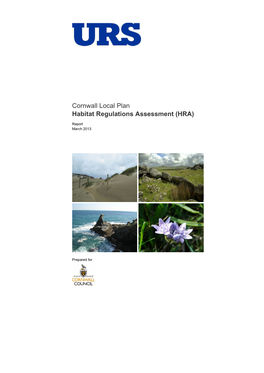 Cornwall Local Plan Habitat Regulations Assessment (HRA)