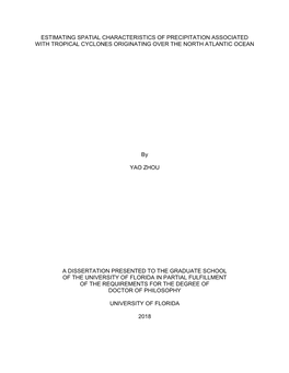 Estimating Spatial Characteristics of Precipitation Associated with Tropical Cyclones Originating Over the North Atlantic Ocean