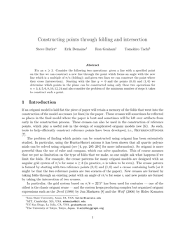 Constructing Points Through Folding and Intersection