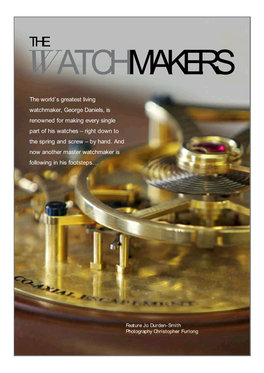 The World's Greatest Living Watchmaker, George Daniels, Is