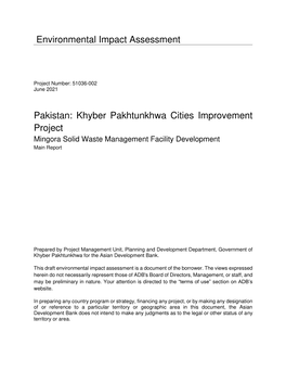 Environmental Impact Assessment Pakistan: Khyber Pakhtunkhwa