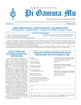 41063 Pi Gamma Newsletter