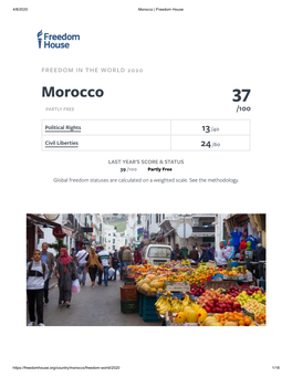 Morocco: Freedom in the World 2020