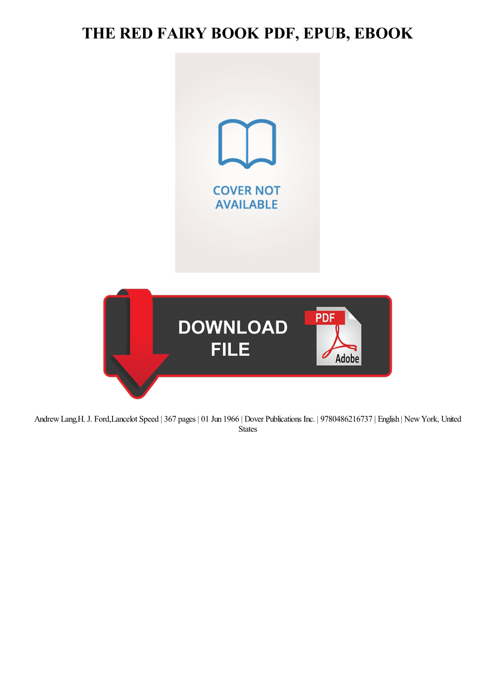 PDF Download the Red Fairy Book