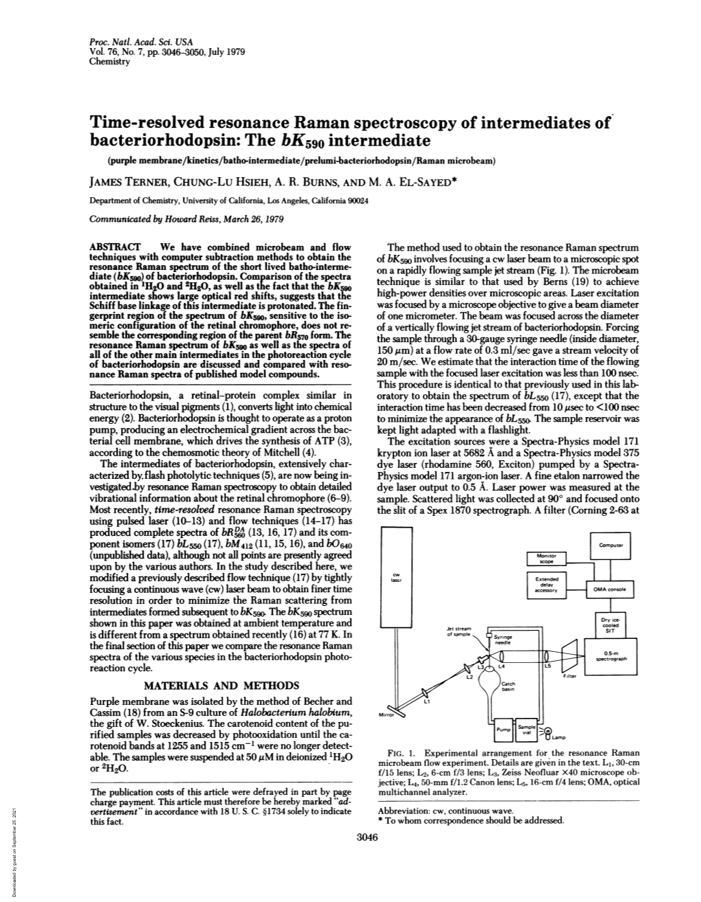 Time-Resolved Resonance Raman Spectroscopy Of