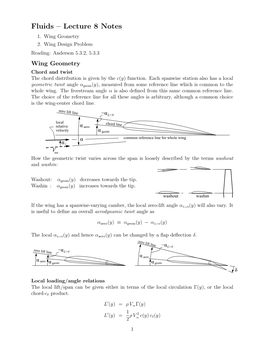 Fluids – Lecture 8 Notes 1