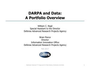 DARPA and Data: a Portfolio Overview