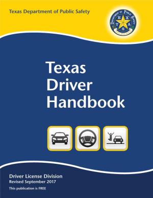 Texas Driver Handbook 2017