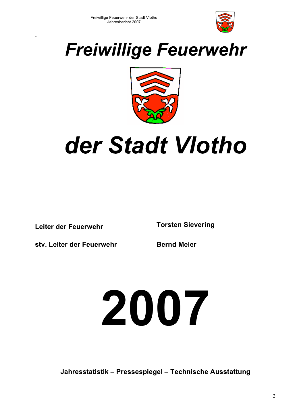 Der Stadt Vlotho Jahresbericht 2007