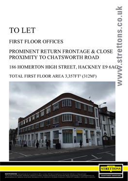 186 Homerton High Street, Hackney E9 6Ag