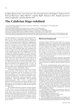 The Calabrian Stage Redefined