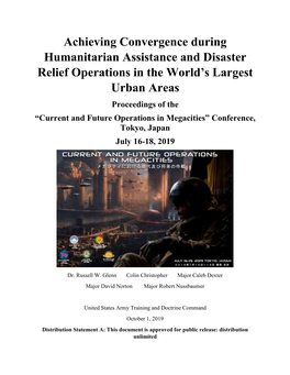 Achieving Convergence During Humanitarian Assistance And