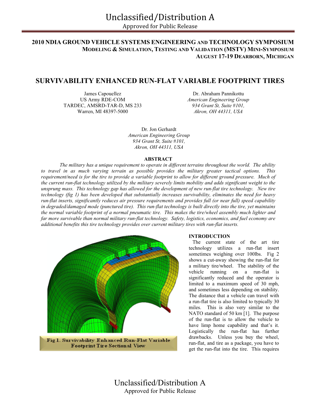 Unclassified/Distribution a Approved for Public Release