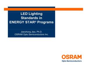 LED Lighting Standards in ENERGY STAR Programs