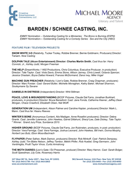 Barden / Schnee Casting, Inc