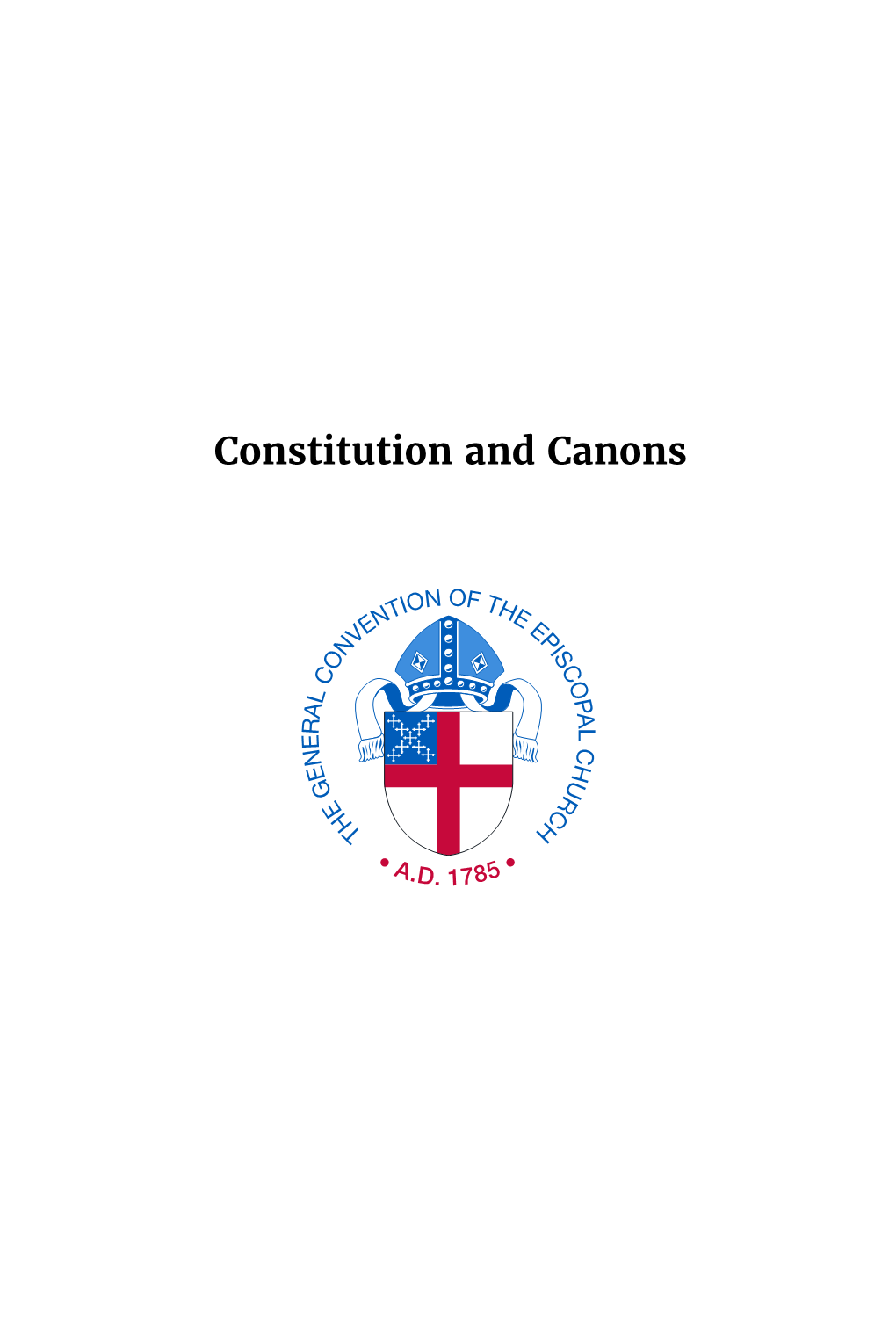 Constitutions & Canons of the Episcopal Church