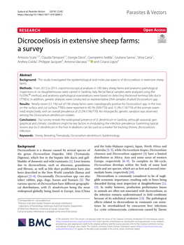 Dicrocoeliosis in Extensive Sheep Farms: a Survey