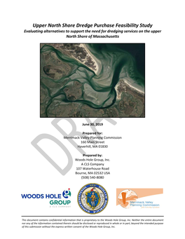 Upper North Shore Dredge Purchase Feasibility Study Evaluating Alternatives to Support the Need for Dredging Services on the Upper North Shore of Massachusetts