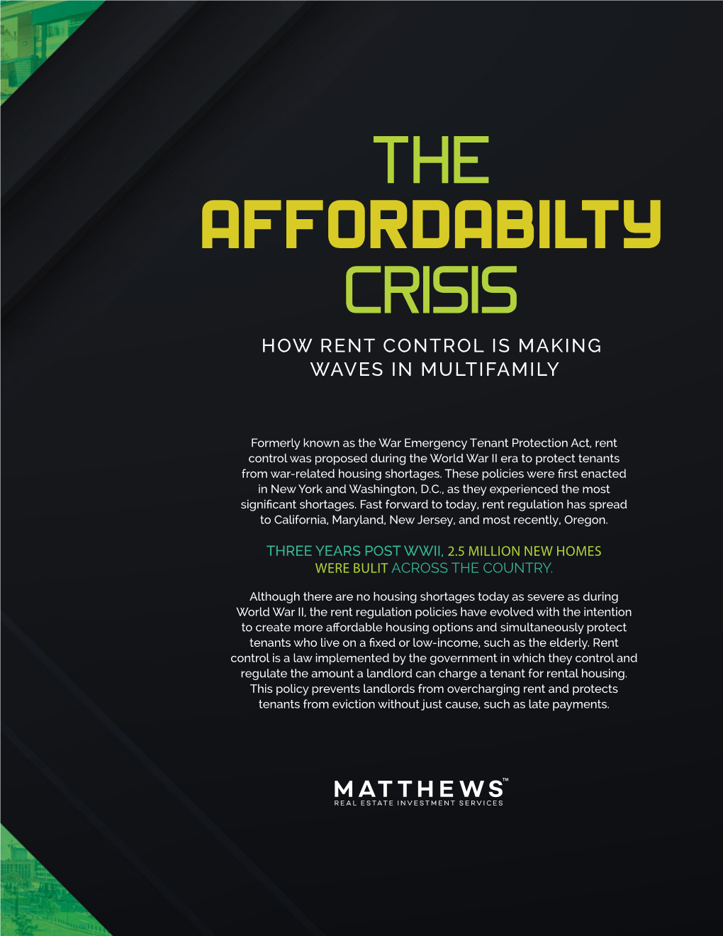 The Affordability Crisis: How Rent Control Is Making Waves In