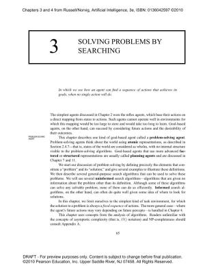 3 Solving Problems by Searching