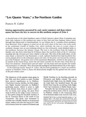 "Les Quatre Vents;' a Far-Northern Garden